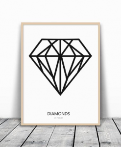 Geometrische diamant poster