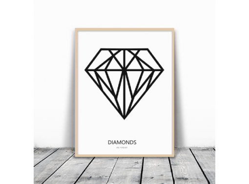 Geometrische diamant poster