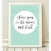 I love you to the moon poster