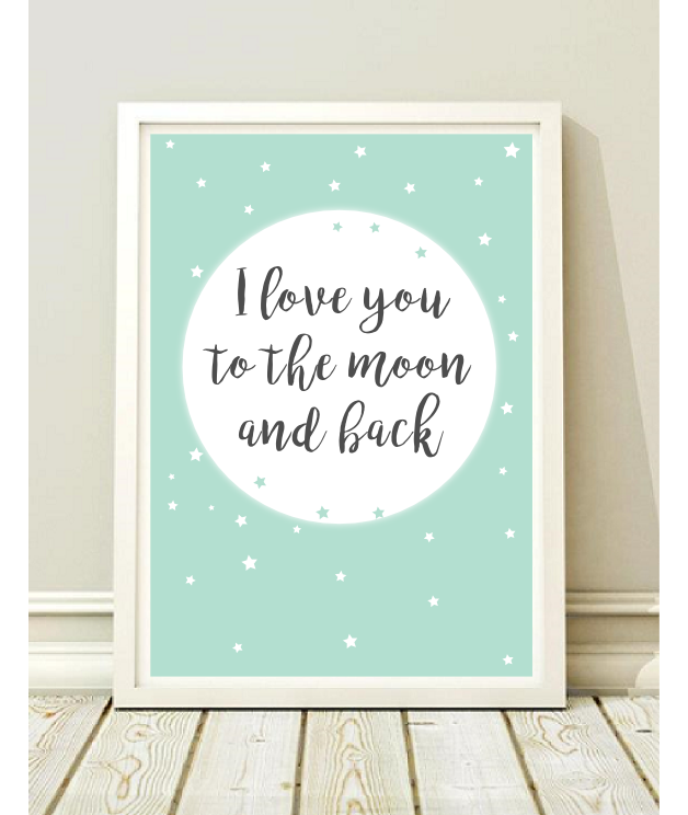 I love you to the moon poster
